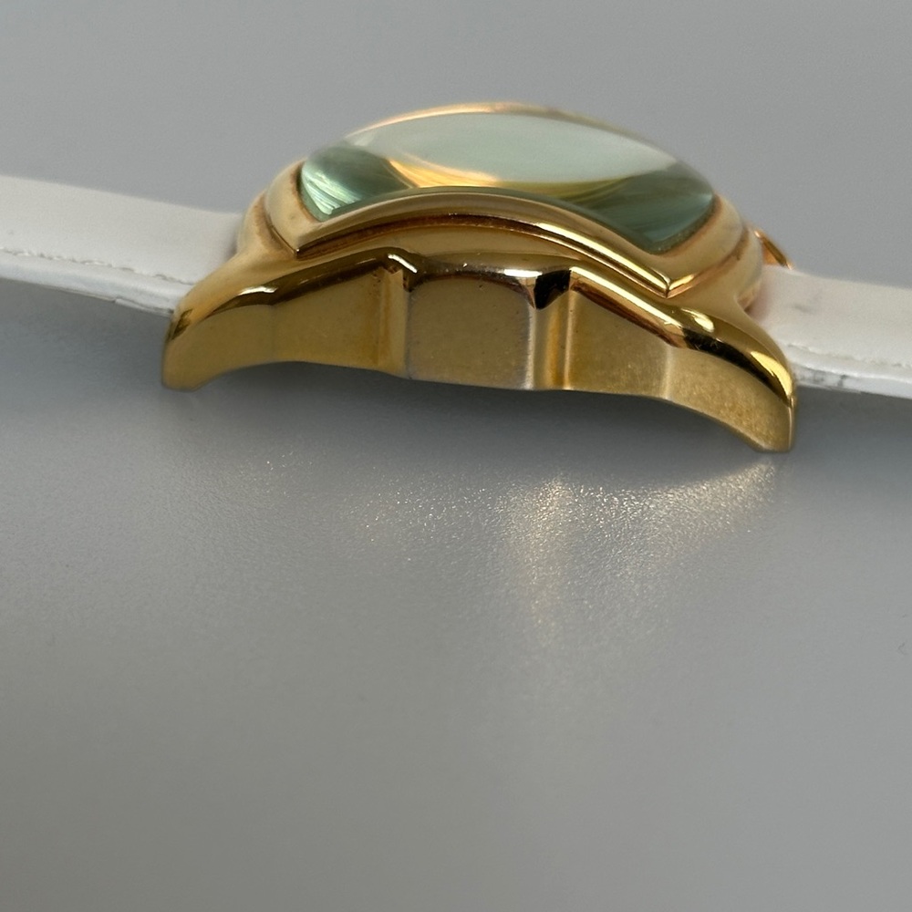 Geneva Gold and Green Chronograph Watch with White Band - Picture 11 of 11
